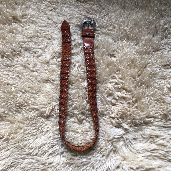 SOLD Vintage Braided Leather Belt - Handmade in Turkey - Picture 2 of 5